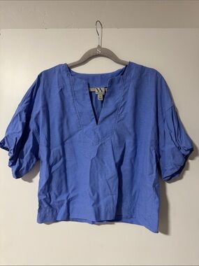 Worthington Royal Blue V-Neck Short Sleeve Tunic